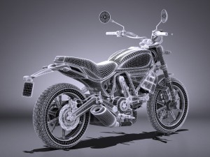 Ducati Scrambler Sixty2 2016 Model 3D