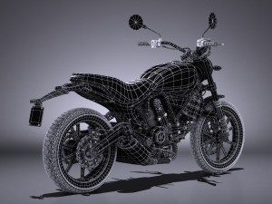 Ducati Scrambler Sixty2 2016 Model 3D