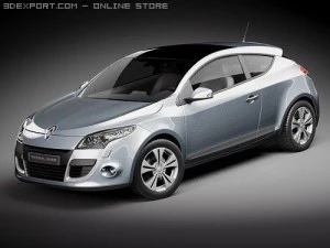 Renault Megane Coupe 2009 р.в 3D Модель