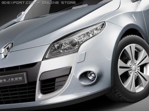Renault Megane Coupe 2009 3D Model