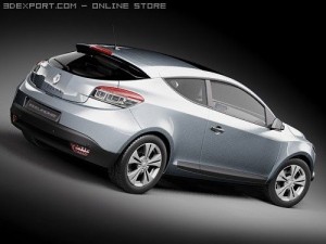 Renault Megane Coupe 2009 3D Model
