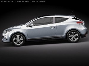 Renault Megane Coupe 2009 3D Model