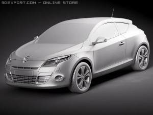 Renault Megane Coupe 2009 3D Model