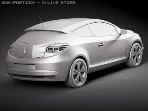 Renault Megane Coupe 2009 3D Model