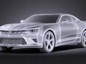 Chevrolet Camaro SS 2016 vray 3D Модель