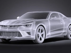 Chevrolet Camaro SS 2016 vray 3D Model