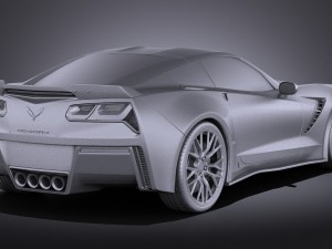Chevrolet Corvette C7 Z06 2014 vray 3D Model