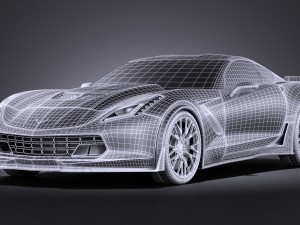 Chevrolet Corvette C7 Z06 2014 vray 3D Model