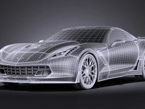 Chevrolet Corvette C7 Z06 2014 vray 3D Model