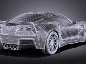 Chevrolet Corvette C7 Z06 2014 vray 3D Model