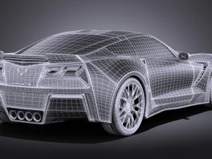 Chevrolet Corvette C7 Z06 2014 vray 3D Model