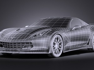 Chevrolet Corvette C7 Z06 2014 vray 3D Model
