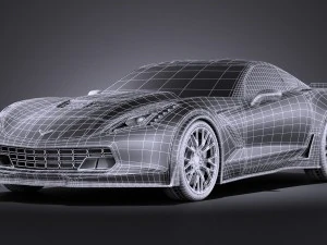 Chevrolet Corvette C7 Z06 2014 vray 3D Model