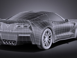Chevrolet Corvette C7 Z06 2014 vray 3D Model