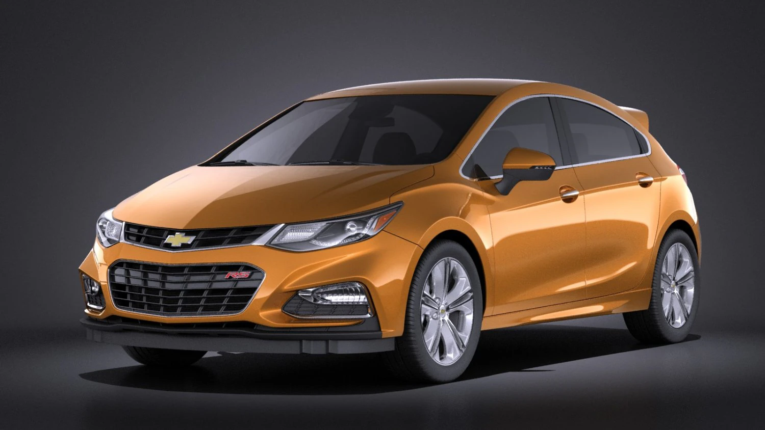 Chevrolet Cruze RS Hatchback 2016 vray 3D Model .c4d .max .obj .3ds .fbx .stl .blend 
