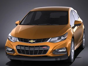 Chevrolet Cruze RS Hatchback 2016 vray 3D Model