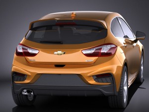 Chevrolet Cruze RS Hatchback 2016 vray 3D Модель