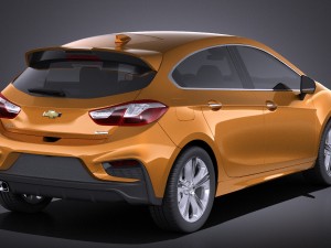 Chevrolet Cruze RS Hatchback 2016 vray 3D Модель