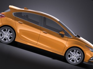 Chevrolet Cruze RS Hatchback 2016 vray 3D Модель