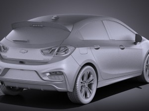 Chevrolet Cruze RS Hatchback 2016 vray 3D Модель
