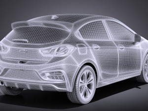 Chevrolet Cruze RS Hatchback 2016 vray 3D Модель