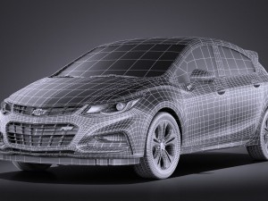 Chevrolet Cruze RS Hatchback 2016 vray 3D Модель