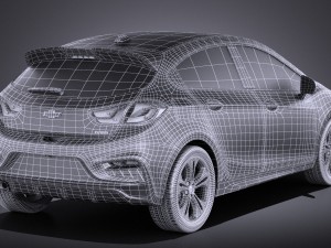 Chevrolet Cruze RS Hatchback 2016 vray 3D Модель