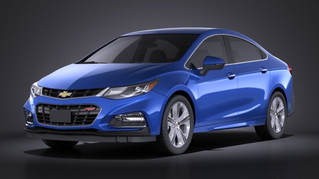 Chevrolet Cruze Sedan 2016 vray Model 3D .c4d .max .obj .3ds .fbx .stl .blend