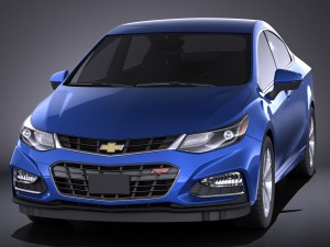 Chevrolet Cruze Sedan 2016 vray Model 3D