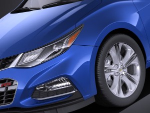 Chevrolet Cruze Sedan 2016 vray Model 3D