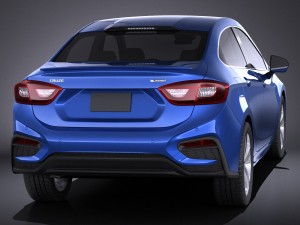 Chevrolet Cruze Sedan 2016 vray Model 3D