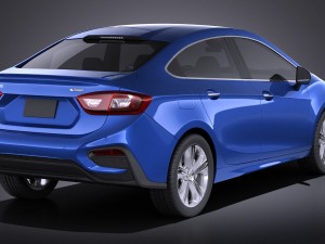 Chevrolet Cruze Sedan 2016 vray Model 3D
