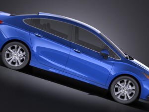 Chevrolet Cruze Sedan 2016 vray Model 3D