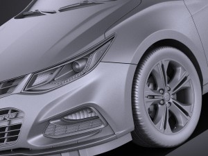 Chevrolet Cruze Sedan 2016 vray Model 3D