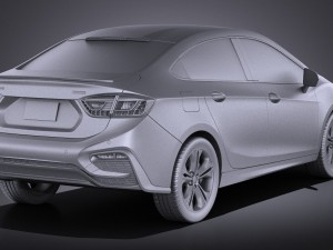 Chevrolet Cruze Sedan 2016 vray Model 3D