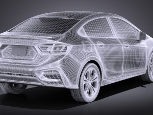 Chevrolet Cruze Sedan 2016 vray Model 3D