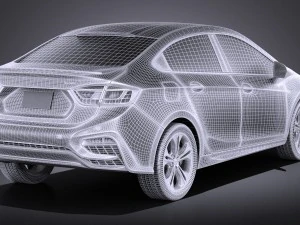 Chevrolet Cruze Sedan 2016 vray 3D Model