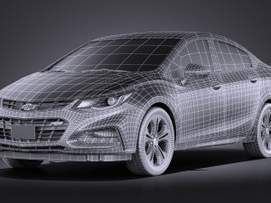 Chevrolet Cruze Sedan 2016 vray Model 3D