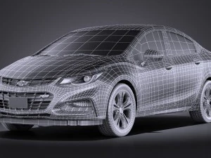 Chevrolet Cruze Sedan 2016 vray 3D Model