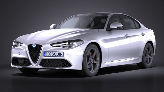 Alfa Romeo Giulia 2016 Modelo 3D .c4d .max .obj .3ds .fbx .stl .blend