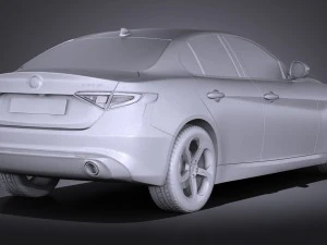 Alfa Romeo Giulia 2016 3D Model