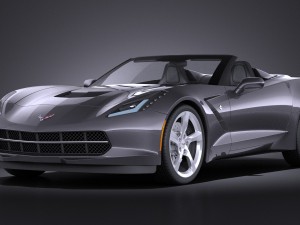 Chevrolet Corvette C7 Stingray Conv 2014 vray 3D 모델