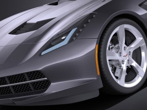 Chevrolet Corvette C7 Stingray Conv 2014 vray Modello 3D