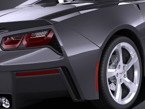 Chevrolet Corvette C7 Stingray Conv 2014 vray Modello 3D