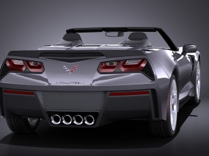 Chevrolet Corvette C7 Stingray Conv 2014 vray Modello 3D