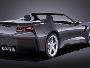 Chevrolet Corvette C7 Stingray Conv 2014 vray Modello 3D