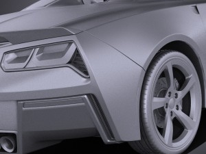 Chevrolet Corvette C7 Stingray Conv 2014 vray Modello 3D