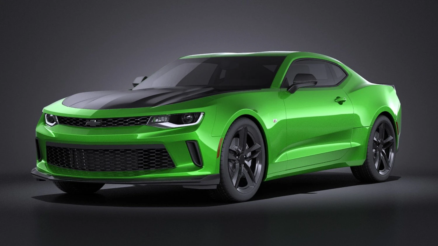Chevrolet Camaro LT1 2017 vray 3D Model .c4d .max .obj .3ds .fbx .stl .blend 