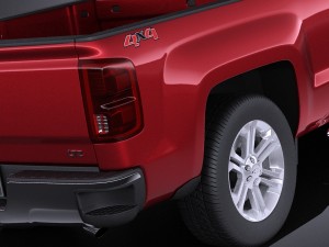 Chevrolet Silverado Double Cab 2016 vray 3D Model