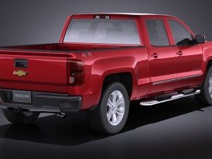 Chevrolet Silverado Double Cab 2016 vray 3D Model